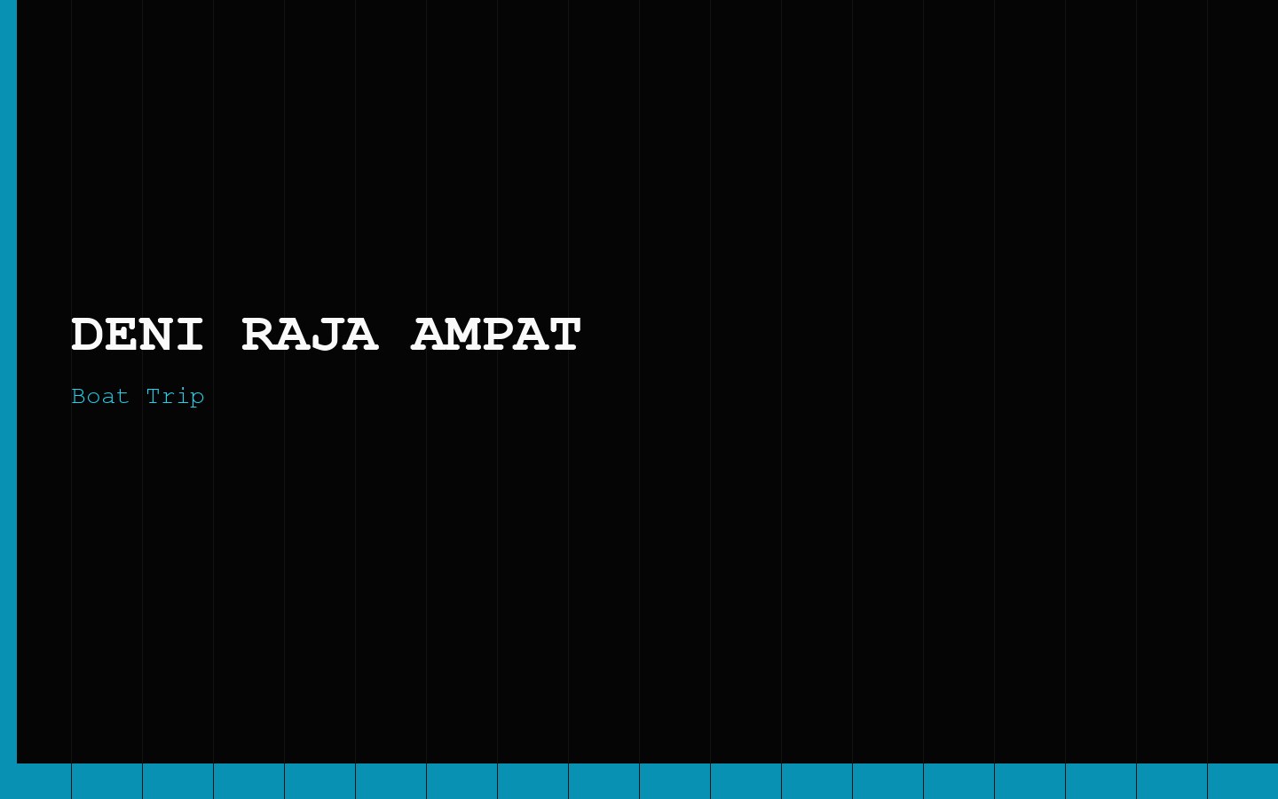 Deni Raja Ampat Boat Trip — Website